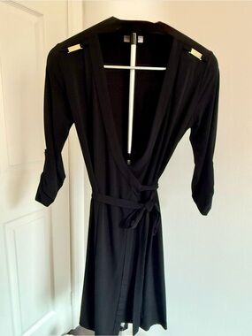 Calvin Klein Black Wrapped Dress